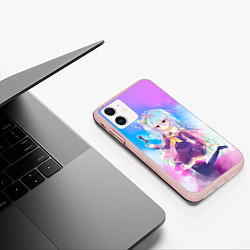 Чехол iPhone 11 матовый No Game No Life, цвет: 3D-светло-розовый — фото 2