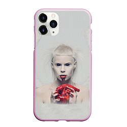 Чехол iPhone 11 Pro матовый Die Antwoord: Blooded Heart, цвет: 3D-розовый