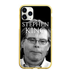 Чехол iPhone 11 Pro матовый Стивен Кинг - Король ужасов, цвет: 3D-желтый