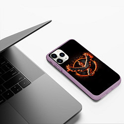 Чехол iPhone 11 Pro матовый Valor: borns the brightest, цвет: 3D-сиреневый — фото 2