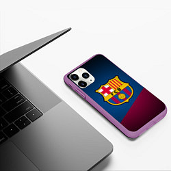 Чехол iPhone 11 Pro матовый FCB Barcelona, цвет: 3D-фиолетовый — фото 2