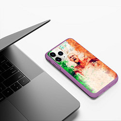 Чехол iPhone 11 Pro матовый Conor McGregor: Ireland, цвет: 3D-фиолетовый — фото 2