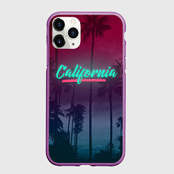 Чехол iPhone 11 Pro матовый California, цвет: 3D-фиолетовый