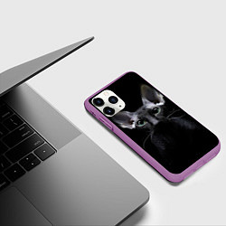Чехол iPhone 11 Pro матовый Сфинкс 2, цвет: 3D-фиолетовый — фото 2