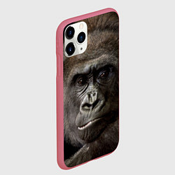 Чехол iPhone 11 Pro матовый Глаза гориллы, цвет: 3D-малиновый — фото 2