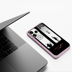 Чехол iPhone 11 Pro матовый Twenty One Pilots: Lines, цвет: 3D-розовый — фото 2