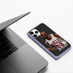Чехол iPhone 11 Pro матовый Bulls 23: Jordan, цвет: 3D-светло-сиреневый — фото 2