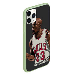 Чехол iPhone 11 Pro матовый Bulls 23: Jordan, цвет: 3D-салатовый — фото 2
