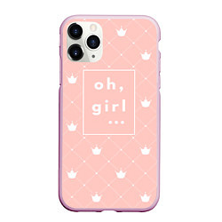 Чехол iPhone 11 Pro матовый Oh, girl, цвет: 3D-розовый