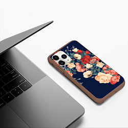 Чехол iPhone 11 Pro матовый Fashion flowers, цвет: 3D-коричневый — фото 2