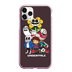 Чехол iPhone 11 Pro матовый Undertale 3, цвет: 3D-розовый