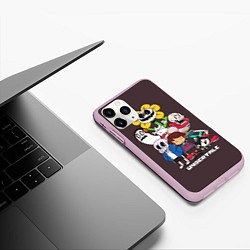 Чехол iPhone 11 Pro матовый Undertale 3, цвет: 3D-розовый — фото 2