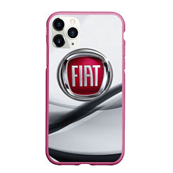 Чехол iPhone 11 Pro матовый FIAT, цвет: 3D-малиновый