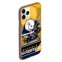 Чехол iPhone 11 Pro матовый Buffalo Sabres, цвет: 3D-коричневый — фото 2