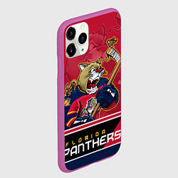 Чехол iPhone 11 Pro матовый Florida Panthers, цвет: 3D-фиолетовый — фото 2