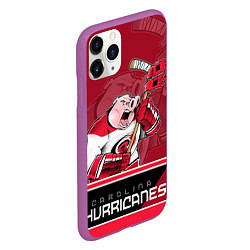 Чехол iPhone 11 Pro матовый Carolina Hurricanes, цвет: 3D-фиолетовый — фото 2