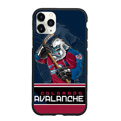 Чехол iPhone 11 Pro матовый Colorado Avalanche, цвет: 3D-черный
