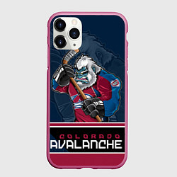 Чехол iPhone 11 Pro матовый Colorado Avalanche, цвет: 3D-малиновый