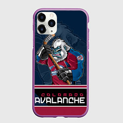 Чехол iPhone 11 Pro матовый Colorado Avalanche, цвет: 3D-фиолетовый