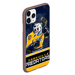 Чехол iPhone 11 Pro матовый Nashville Predators, цвет: 3D-коричневый — фото 2