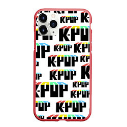 Чехол iPhone 11 Pro матовый K-pop Pattern, цвет: 3D-красный