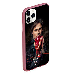 Чехол iPhone 11 Pro матовый Damon Salvatore V3, цвет: 3D-малиновый — фото 2