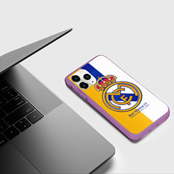 Чехол iPhone 11 Pro матовый Real Madrid CF, цвет: 3D-фиолетовый — фото 2