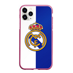 Чехол iPhone 11 Pro матовый Real Madrid, цвет: 3D-малиновый