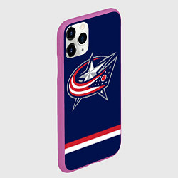 Чехол iPhone 11 Pro матовый Columbus Blue Jackets, цвет: 3D-фиолетовый — фото 2
