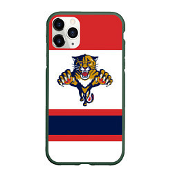 Чехол iPhone 11 Pro матовый Florida Panthers, цвет: 3D-темно-зеленый