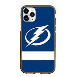 Чехол iPhone 11 Pro матовый Tampa Bay Lightning, цвет: 3D-коричневый