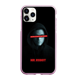 Чехол iPhone 11 Pro матовый Mr Robot, цвет: 3D-розовый