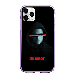 Чехол iPhone 11 Pro матовый Mr Robot, цвет: 3D-сиреневый