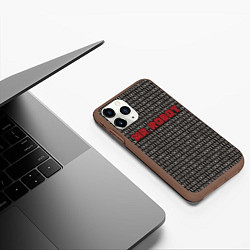 Чехол iPhone 11 Pro матовый Mr. Robot: Binary code, цвет: 3D-коричневый — фото 2