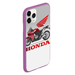 Чехол iPhone 11 Pro матовый Honda 2, цвет: 3D-фиолетовый — фото 2