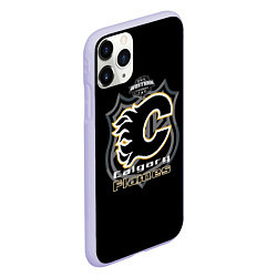 Чехол iPhone 11 Pro матовый Calgary Flames Team, цвет: 3D-светло-сиреневый — фото 2