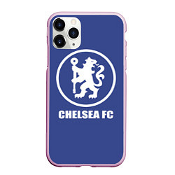 Чехол iPhone 11 Pro матовый Chelsea FC, цвет: 3D-розовый