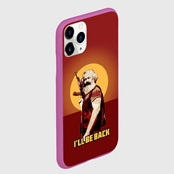Чехол iPhone 11 Pro матовый Маркс: Ill Be Back, цвет: 3D-фиолетовый — фото 2
