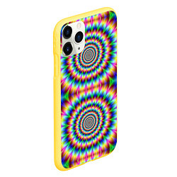 Чехол iPhone 11 Pro матовый Grazy fractal, цвет: 3D-желтый — фото 2
