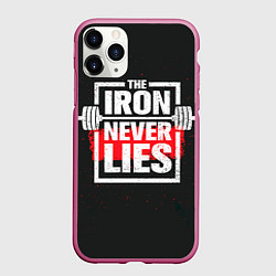 Чехол iPhone 11 Pro матовый The iron never lies, цвет: 3D-малиновый