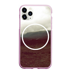 Чехол iPhone 11 Pro матовый Круг, цвет: 3D-розовый