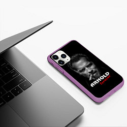 Чехол iPhone 11 Pro матовый Arnold forever, цвет: 3D-фиолетовый — фото 2