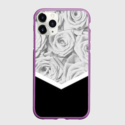 Чехол iPhone 11 Pro матовый Розы, цвет: 3D-фиолетовый