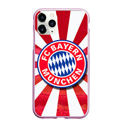 Чехол iPhone 11 Pro матовый FC Bayern, цвет: 3D-розовый