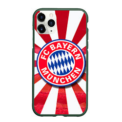 Чехол iPhone 11 Pro матовый FC Bayern, цвет: 3D-темно-зеленый