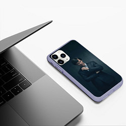 Чехол iPhone 11 Pro матовый Шерлок в костюме, цвет: 3D-светло-сиреневый — фото 2