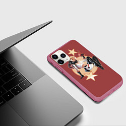 Чехол iPhone 11 Pro матовый NukaCola, цвет: 3D-малиновый — фото 2