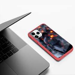 Чехол iPhone 11 Pro матовый Темные силы, цвет: 3D-красный — фото 2