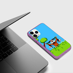Чехол iPhone 11 Pro матовый Утиная охота, цвет: 3D-фиолетовый — фото 2