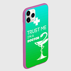 Чехол iPhone 11 Pro матовый Trust me, i'm a doctor, цвет: 3D-фиолетовый — фото 2